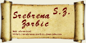 Srebrena Zorbić vizit kartica